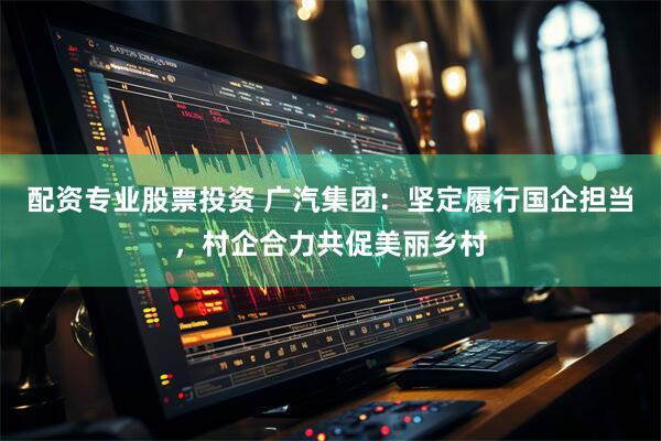 配资专业股票投资 广汽集团：坚定履行国企担当，村企合力共促美丽乡村